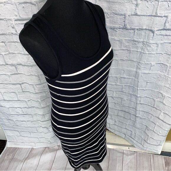 Forever 21 tank top stripe dress black white & grey sz large - Picture 4 of 9